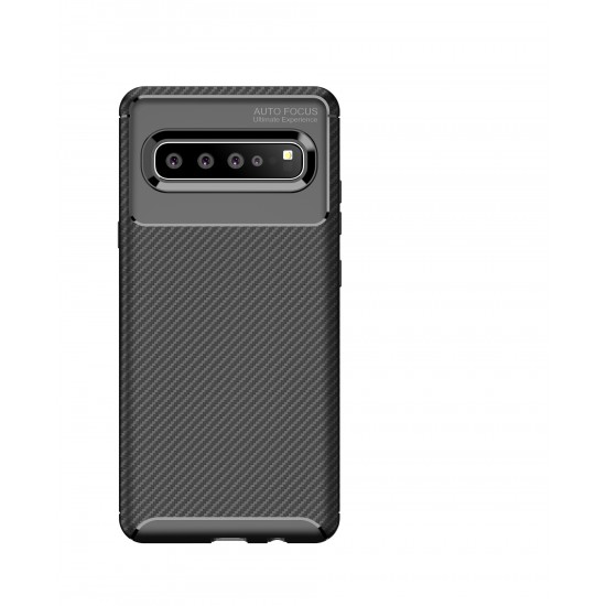 Husa Auto Focus Carbon Pentru Samsung Galaxy S10 Plus, G975 - Negru